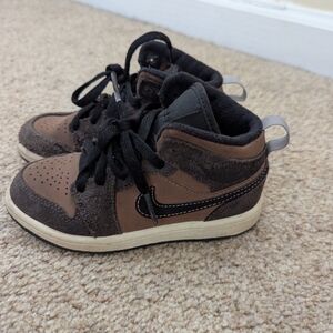 Chocolate Brown Jordan High-Top Sneakers